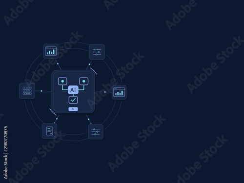 AI workflow automation with right copy space