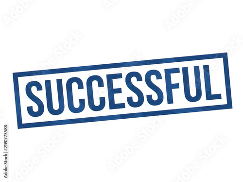 Принти на полотні Successful stamp rubber blue