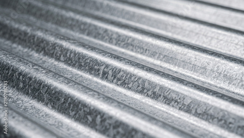 Obraz na płótnie Corrugated galvanized steel sheet texture