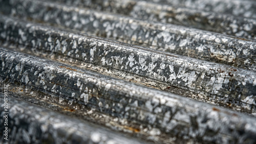 Obraz na płótnie Corrugated galvanized steel texture