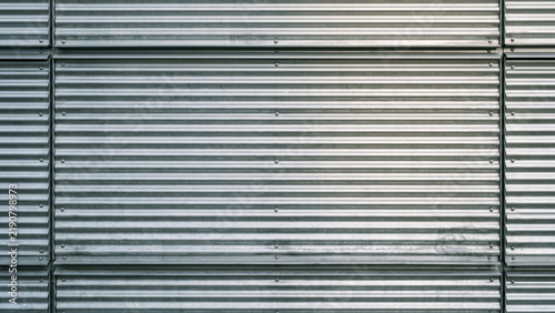 Obraz na płótnie Corrugated galvanized steel wall texture