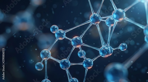 Scientific molecule structure showing chemistry concept in a macro close-up.