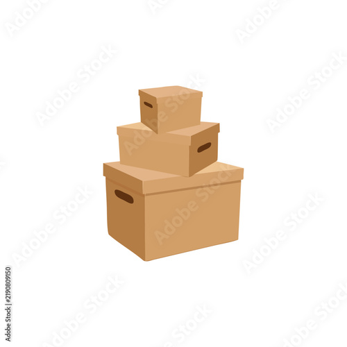 cardboard box isolated on white