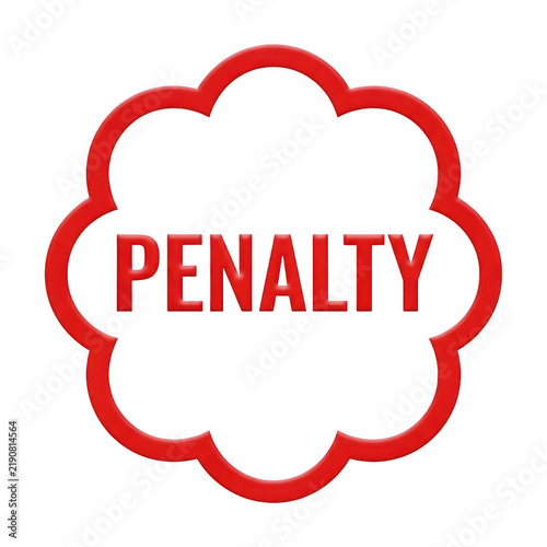 Red penalty warning badge