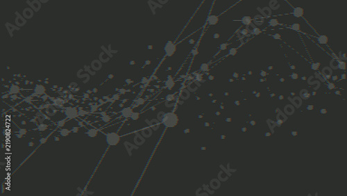 Tapety artystyczne Abstract network visualization, data flow illustration