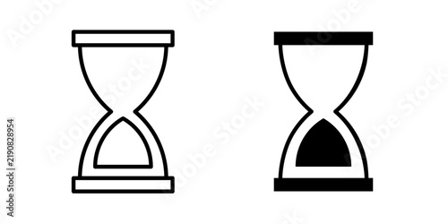 Hourglass Hourglass Icon Set – Outline and Solid Time Symbolscon