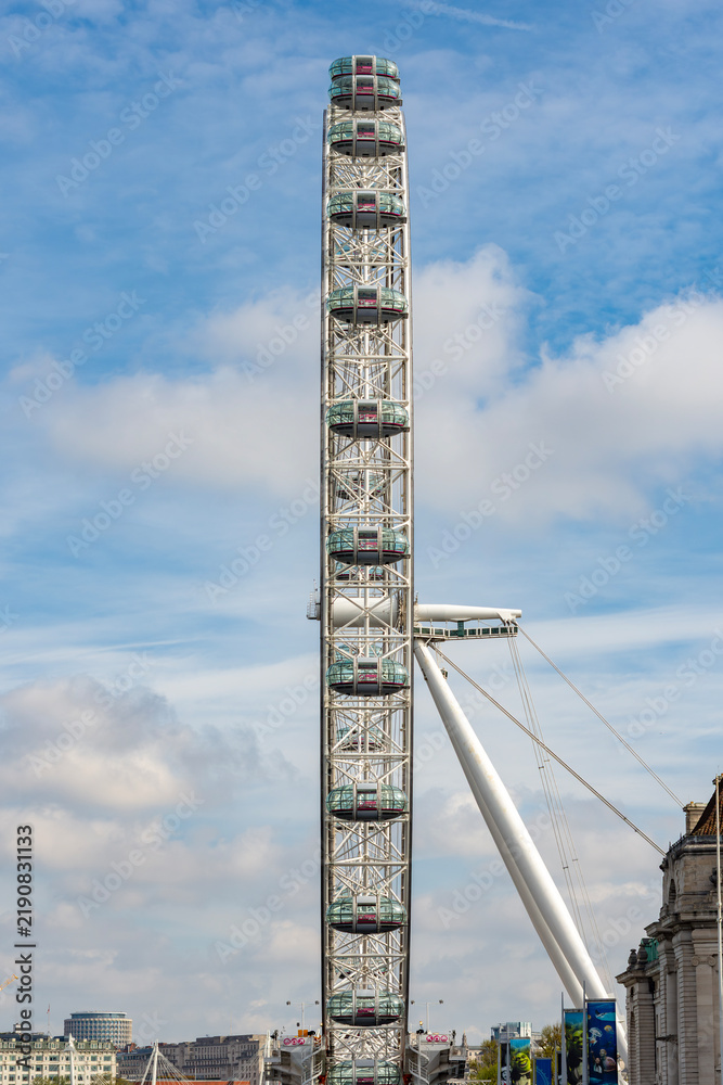 Fototapeta premium London Eye (Millennium Wheel) at Thames river, UK