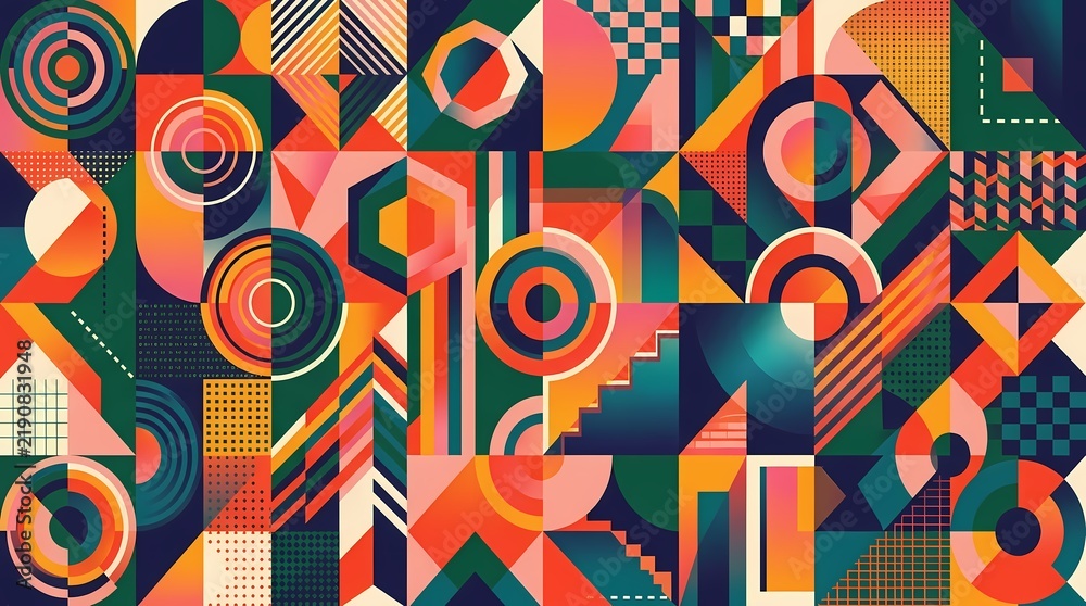 Obraz premium abstract seamless pattern with circles