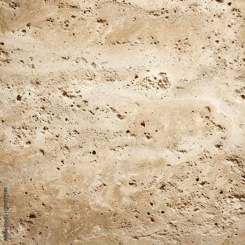 Pale Travertine Limestone Texture With Horizontal Banding and Fine Pores