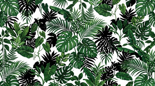 Tropical leaf pattern