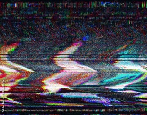 old tv glitch error white noise effect colorful abstract overlay background