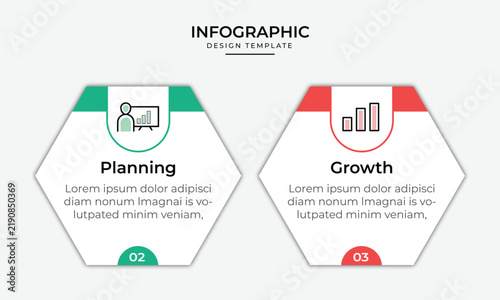 Three Step Business Planning and Growth Infographic Template