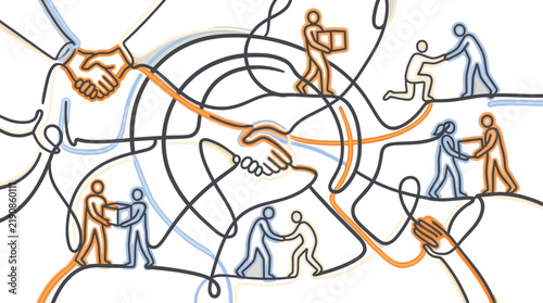 Community Support Network and Mutual Aid Visualization for Non Profit Social Welfare Programs and Humanitarian Cooperation Marketing