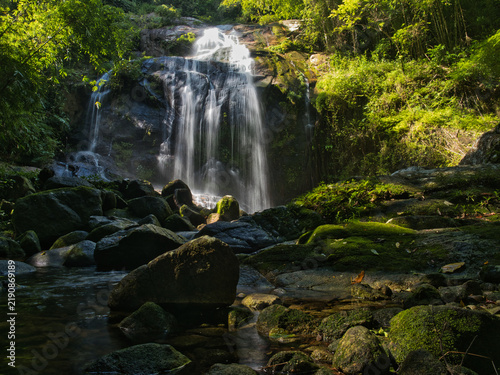 Quadro su tela Nan nam fung the 16th tier of dad fa waterfall nestled within the lush rainforest of tai rom yen national park in ban na san district surat thani province thailand