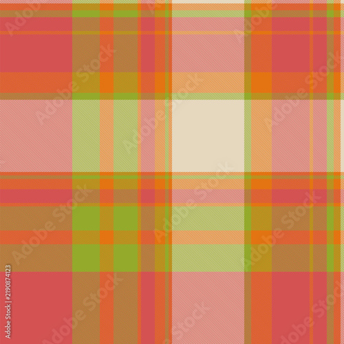 Retro tartan plaid pattern with a textured woven appearance and red and light tones. The seamless fabric design creates a calm decorative background with a traditional textile feel.