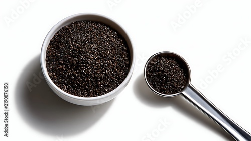 Plant Fertilizer and Measuring Spoon Flat Lay, Product Photography / 植物用肥料と計量スプーンのフラットレイ、製品撮影