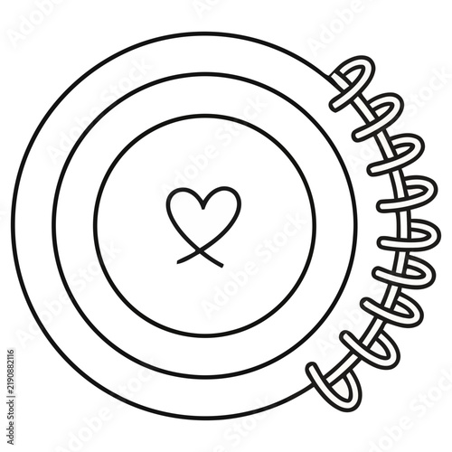 Spiral Notebook with Heart Icon
