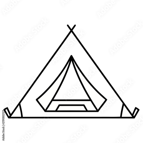 Tent outline icon