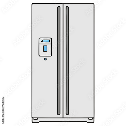 Side-by-side refrigerator with dispenser