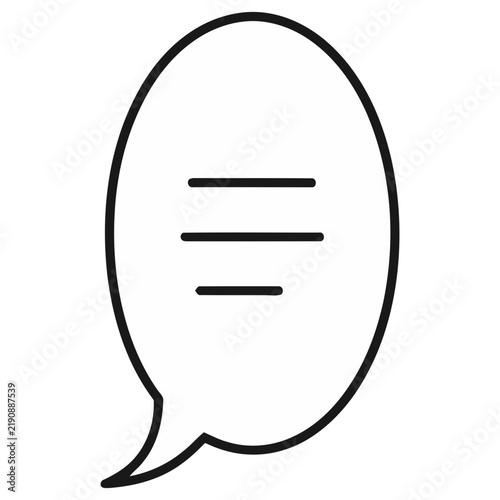 Speech bubble with lines icon