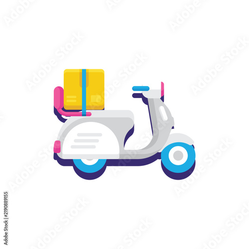Delivery scooter motorbike courier