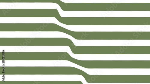 Fotografie Modern Olive Green and White Striped Pattern with Wave Shift Effect