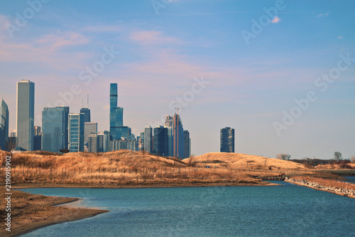 Chicago Skyline with Lake View