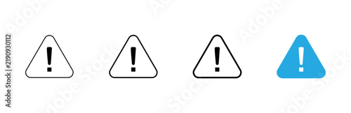 фотографія Exclamation danger icon vector