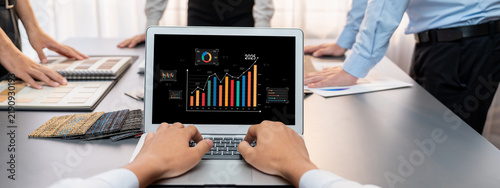 Konstfotografi Business data dashboard provide business intelligence analytic for marketing str