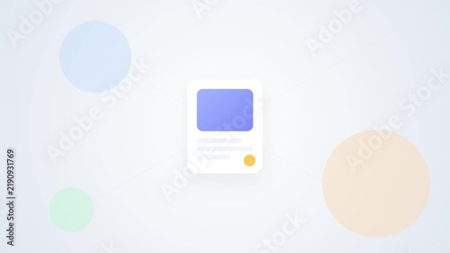 Subtle Rounded Corner Card Animation with Pastel Colors