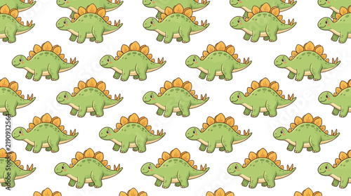 Cute Dinosaur Pattern Isolated