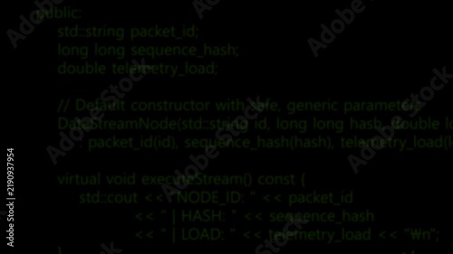 Network Compromised Cybersecurity Alert with Red Warning Icon and Loading Spinner Over Programming Code Background