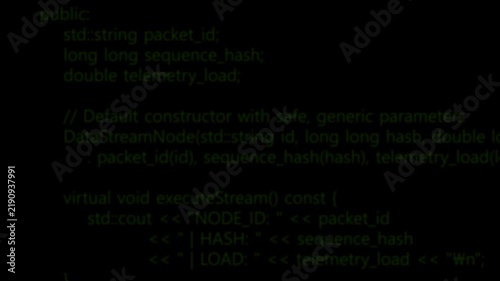 Server Outage Cybersecurity Warning with Red Alert Icon and Loading Spinner Over Programming Code Background