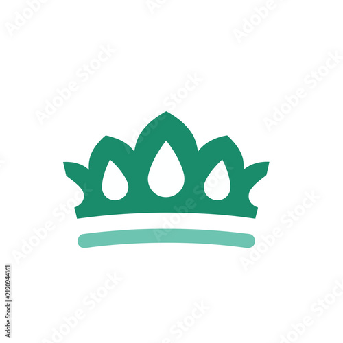 фотографія Green stylized crown icon