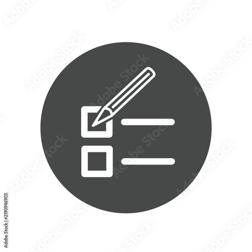 Checklist Editing with Pencil Icon Flat