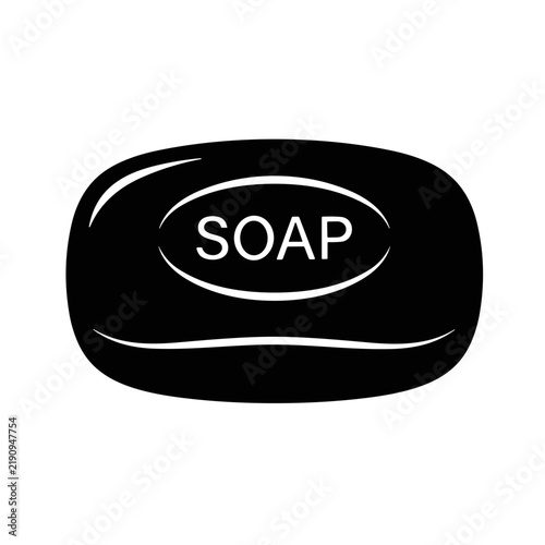 icon silhouette bar of soap vector illustration