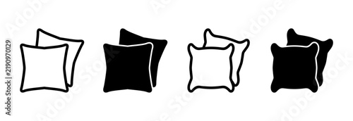 Pillow icon set vector. Pillow sign and symbol. Comfortable fluffy pillow