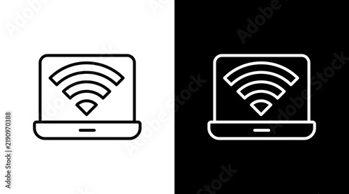 Wireless With Icon Set Design