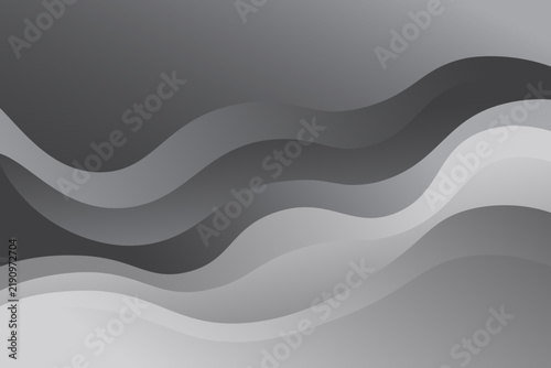 abstract background and gradient gray to black color,  wavy shapes. Vector design layout for business presentations, flyers, posters and invitations