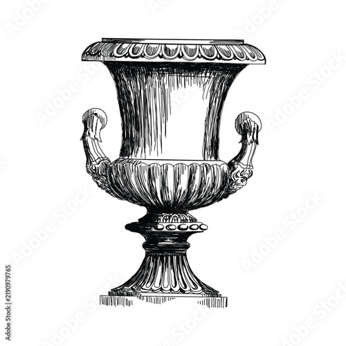 Bild auf Leinwand Hand-drawn sketch of the Holy Grail