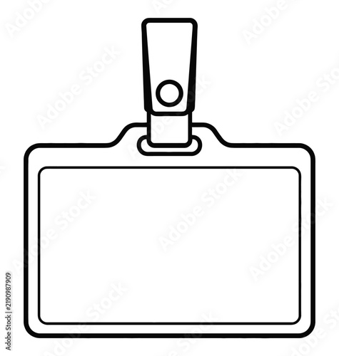 Name Badge Holder With Blank Insert icon