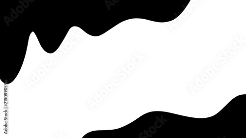 Black paint drips. Flowing black liquid. Dripping black paint. Black liquid border. Oil dripping background