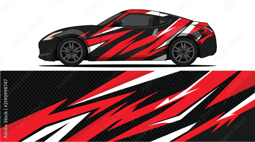 Fototapeta premium Car wrap racing livery vector 20260913012420