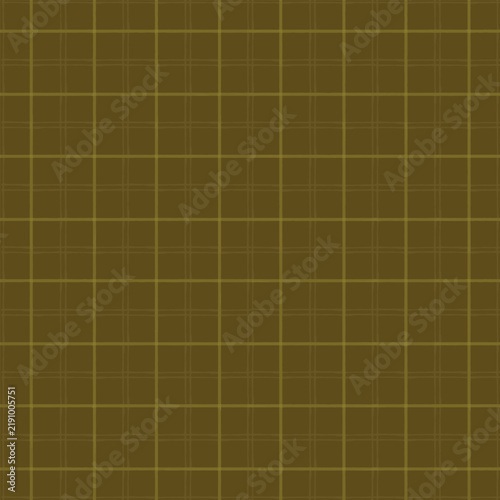 Seamless brown and olive green plaid pattern background - Autumn Winter themed pattern