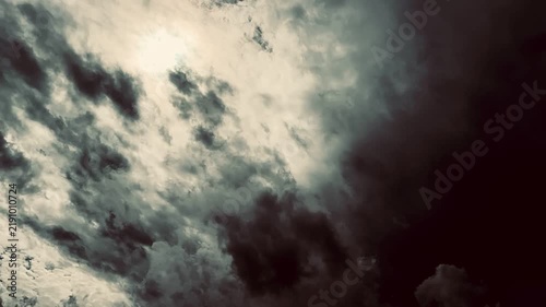 dark clouds in the sky  time-lapse