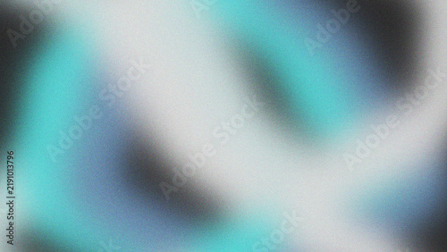 Cuadro en lienzo Abstract Turquoise and White Blurred Organic Curves with Soft Black Shadows, Flu