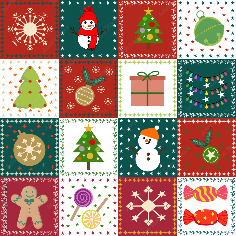 Fototapeta premium christmas seamless pattern