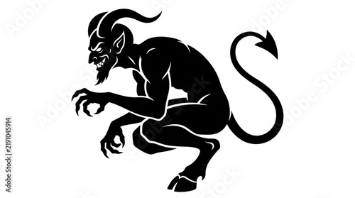 vector illustration of a silhouette of a trickster