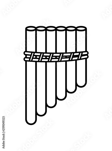 Pan Flute Isolated on Transparent Background - Traditional Musical Instrument