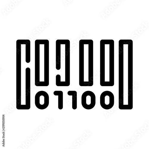 Obraz na płótnie barcode numbers line icon